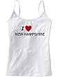 I LOVE NEW HAMPSHIRE - State Series - White Women's / Girls Camisole (Girlie / Babydoll)