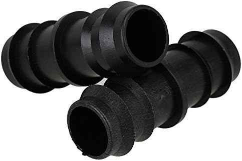 Black PE25 1" Barbed Straight Connector Fittings Joiner Yard Garden Drip System Hydroponics Pack of 10
