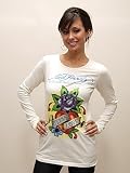 ED HARDY ETERNAL LOVE OFF WHITE PLATINUM TEE