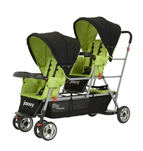 Joovy Big Caboose Stand-On Triple Stroller, Appletree