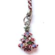 Cell Phone Mobile Camera Charm Strap Beautiful Colorful Diamond Red Tree