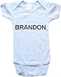 BRANDON - Name-Series - White, Blue or Pink Onesie / Baby T-shirt