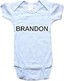 BRANDON - Name-Series - White, Blue or Pink Onesie / Baby T-shirt