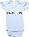 BRANDON - Name-Series - White, Blue or Pink Onesie / Baby T-shirt