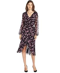 V-neck Long Sleeves Natural   Waistline Chiffon  Feathers Sheer High-Low-Hem  Dress With Ruffles