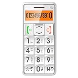 JUST5 J509 Easy to Use Unlocked Cell Phone with Big Buttons, Amplified Sound, Personal Emergency Response System (White)