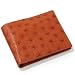 Ostrich Wallets - Croton Watch LG375032ORBR Gents Brown Ostrich with Quill Bi-Fold wallet