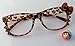 FancyG® Cute Nerd Glass Frame with Bow Tie Knot Cat Eyes for Girls Leopard NO LENS