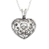 41qf7DKOCkL. SL160  FOJOs Marcasite and Crystal Heart Pendant
