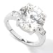 Sterling Silver / Platinum 12MM Cubic Zirconia Ring