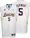 Jordan Farmar Jersey: adidas White Replica #5 Los Angeles Lakers Jersey