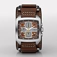 Fossil Cuff Chronograph Brown Dial Watch