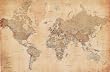 (39x55) World Map (Vintage Style, Huge) Art Poster Print