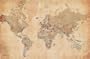 World Map (Vintage Style, Huge) Art Poster Print - 39x55
