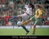 Girl Power Rules Womens Soccer Motivational Poster Inspirational Art Print Pads Ball Futbal Art Poster Print, 28x22 Art Poster Print, 28x22