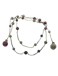 Sterling Silver Diamond Pave Gemstone Y-Necklace Designer Jewelry