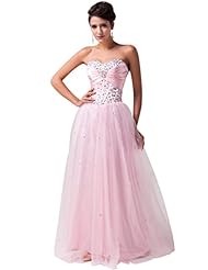 Strapless Corset   Waistline Cocktail Lace-Up Acrylic/Tulle Sweetheart Evening Dress/Prom Dress/Party Dress/Wedding Dress 