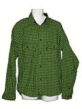 CHIMALA Mens Sheperd Check Flannel Shirt in Apple Green