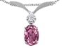 1.02 cttw Genuine Pink Tourmaline and Diamond Pendant in 14k White Gold