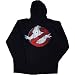 Ghostbusters Distressed Logo Mens Zip Front Hooded Sweatshirt