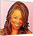 Mariah Carey - Pop Art Print (Multicolour; Pink Background) 30 x 30 x 2 cm Medium Square Deep Box Ca