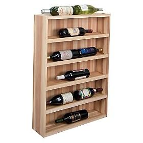 Designer Wine Rack Kit - 10 Bottle Vertical Display Wine Cabinet (Poplar Natural by The Wine Enthusiast