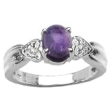 143ctw Amethyst And White Topaz Silver Ring 102916
