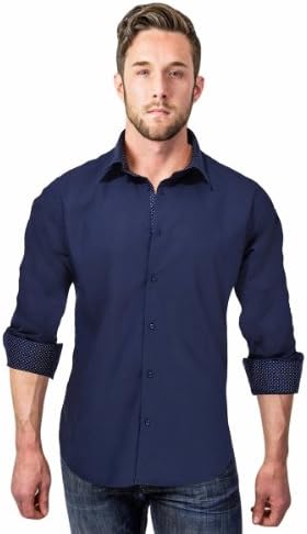 Verzari Men's Designer Series 100% Cotton Shirt, Long Sleeve
