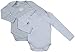 Burt's Bees Baby Baby Boys' 2 Pack Essentials L/S Bodysuits (Baby)-Sky Stripe