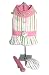 chihuahua43  - Beverly Hills Chihuahua Pink and Green Striped Harness