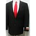 Brand New Italian Designed Hand Tailored Loriano 100% Virgin Wool Super 140s Men's Two Button Black Dress Suit