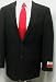 Brand New Italian Designed Hand Tailored Loriano 100% Virgin Wool Super 140s Men's Two Button Black Dress Suit