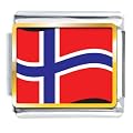 Norway Flag Italian Charm Bracelet Bracelet Link