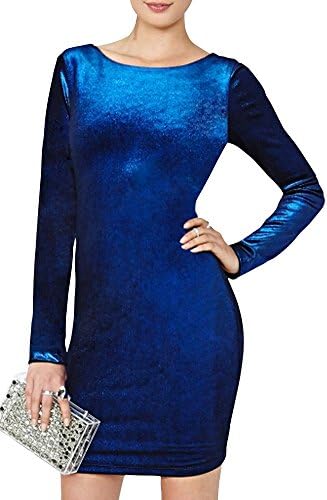 JYCYB Women's Sexy Backless Glitter Flannelette Slim Nightclub Shiny Dress