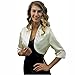 Luxury Divas Dressy Satin 3/4 Sleeve Bolero Shrug Jacket