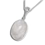 Sterling Silver Rainbow Moonstone Pendant w/ Snake Chain by Sajen, 18"