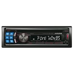 Alpine CDE-123R CD/MP3/USB/Tuner mit Eingang f�r Portable Navigations-Sprachf�hrung