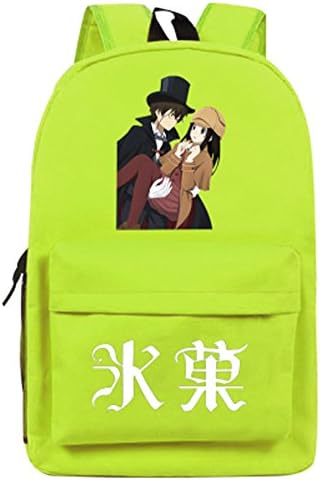 Ilucky Hyouka Backpack Oxford noctilucence Schoolbag No.220 (fluorescent green 1)