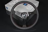 Nardi Deep Rally 350mm Steering Wheel / Red Stitch / Black Perforated Leather