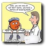 Londons Times Funny Medicine Cartoons - Basketball Patient Bounces Back - Mouse Pads