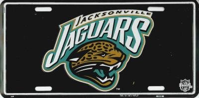 Jacksonville Jaguars NFL Metal License Plate