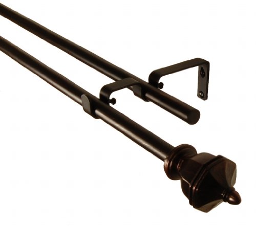 BCL Drapery Hardware 58DUN48AB Urn Curtain Rod Set