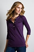 3/4 Sleeve Pima Cotton Garment Washed Henley T-Shirt