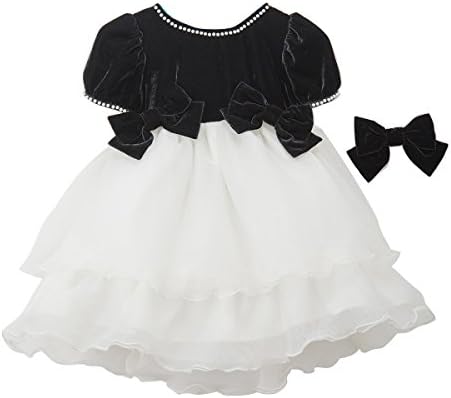 Catherine Cottage Little Girl's Black Velour Organza Skirt Dress 12 Black