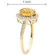 FPJ High Quality Ring With 2.25ctw Precious Stones - Genuine Diamonds and Citrine Beautifully Designed in Yellow Gold - Certificate Available.