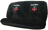 Sweet Wild Cherry Universal-fit Gem Crystals Studded Rhinestone Bench Seat Cover