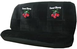 Sweet Wild Cherry Universal-fit Gem Crystals Studded Rhinestone Bench Seat Cover