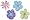 Retro Style DOODLE FLOWERS Wallies Cutouts - 25 pc.