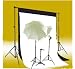 CowboyStudio Photography and Video Continuous Triple Lighting Kit, Backdrop Support System, Black & White Muslin Backdrops, and Carry Case for Support System