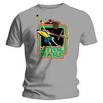 Star Wars Retro Xwing Grey Mens t-shirt Grey